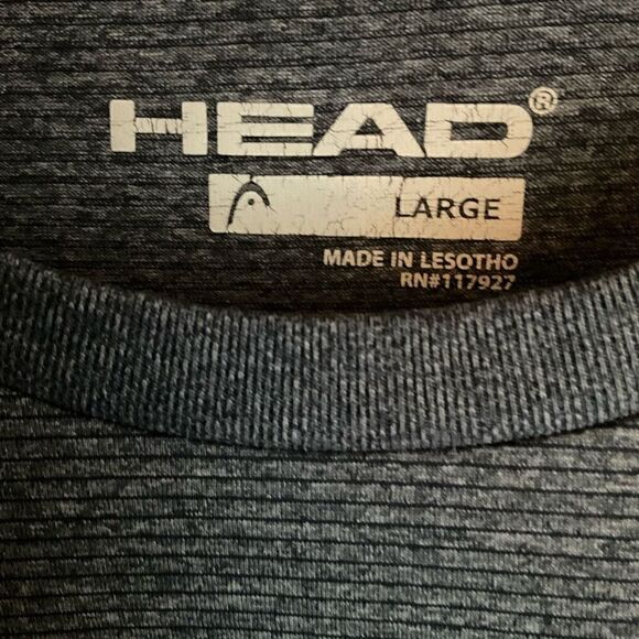 Head Hypertek Shirt Crew Neck Grey White Short Sleeve Athletic Jersey Men Large - Picture 7 of 9